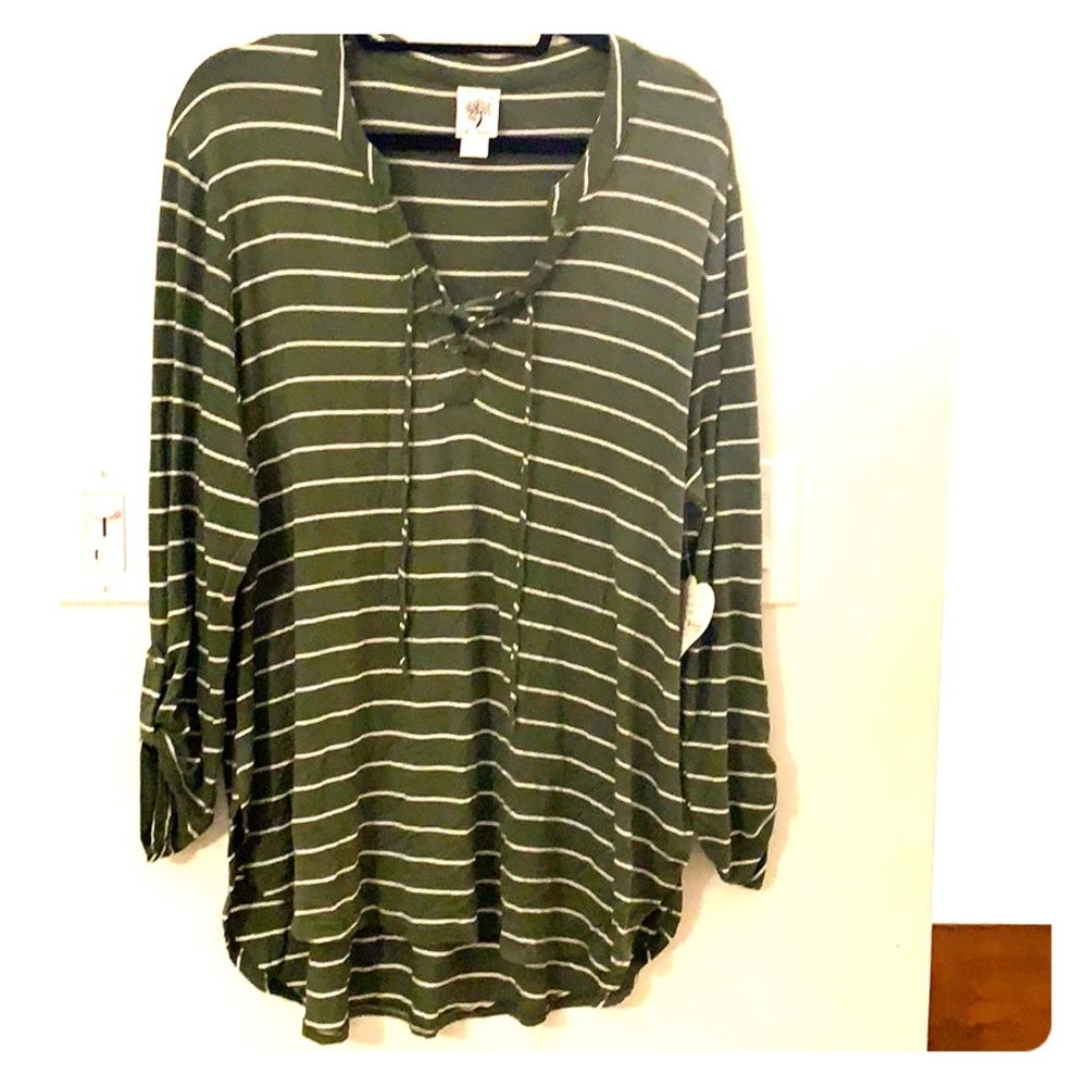 NWT Striped Knit Top 2X